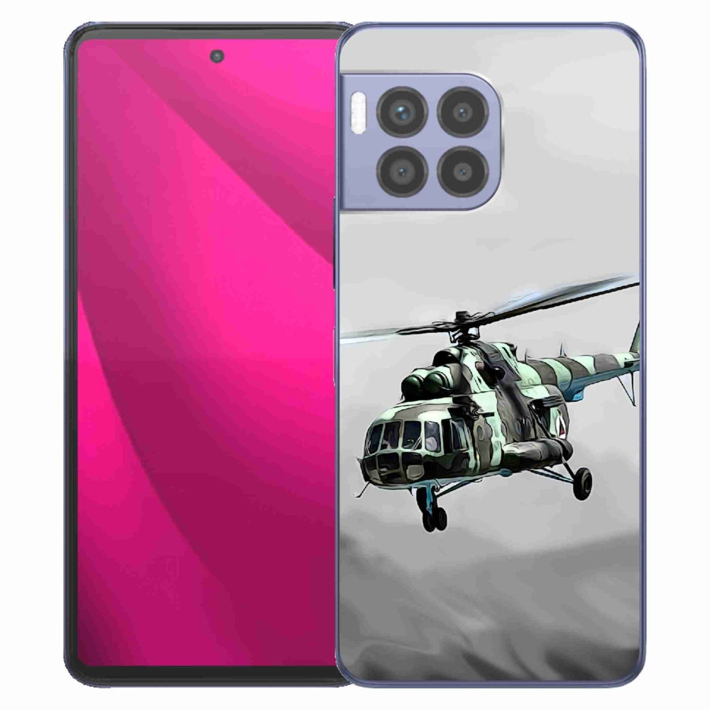 Gelový kryt mmCase na T-Mobile T Phone 2 Pro - vojenský vrtulník