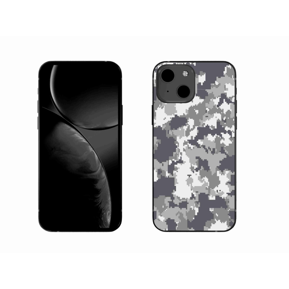 Gelový kryt mmCase na iPhone 13 6.1 - maskáčový vzor 2