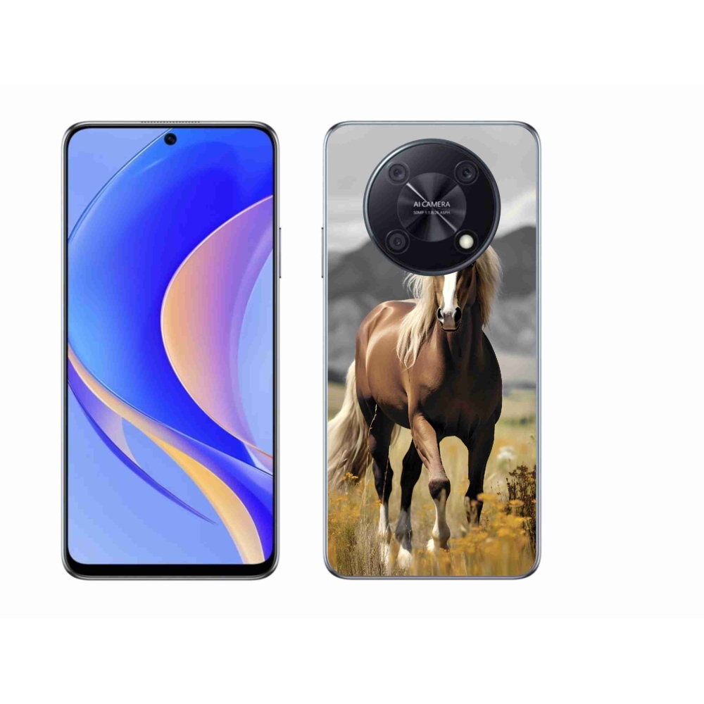 Gelový kryt mmCase na Huawei Nova Y90 - hnědý kůň 1