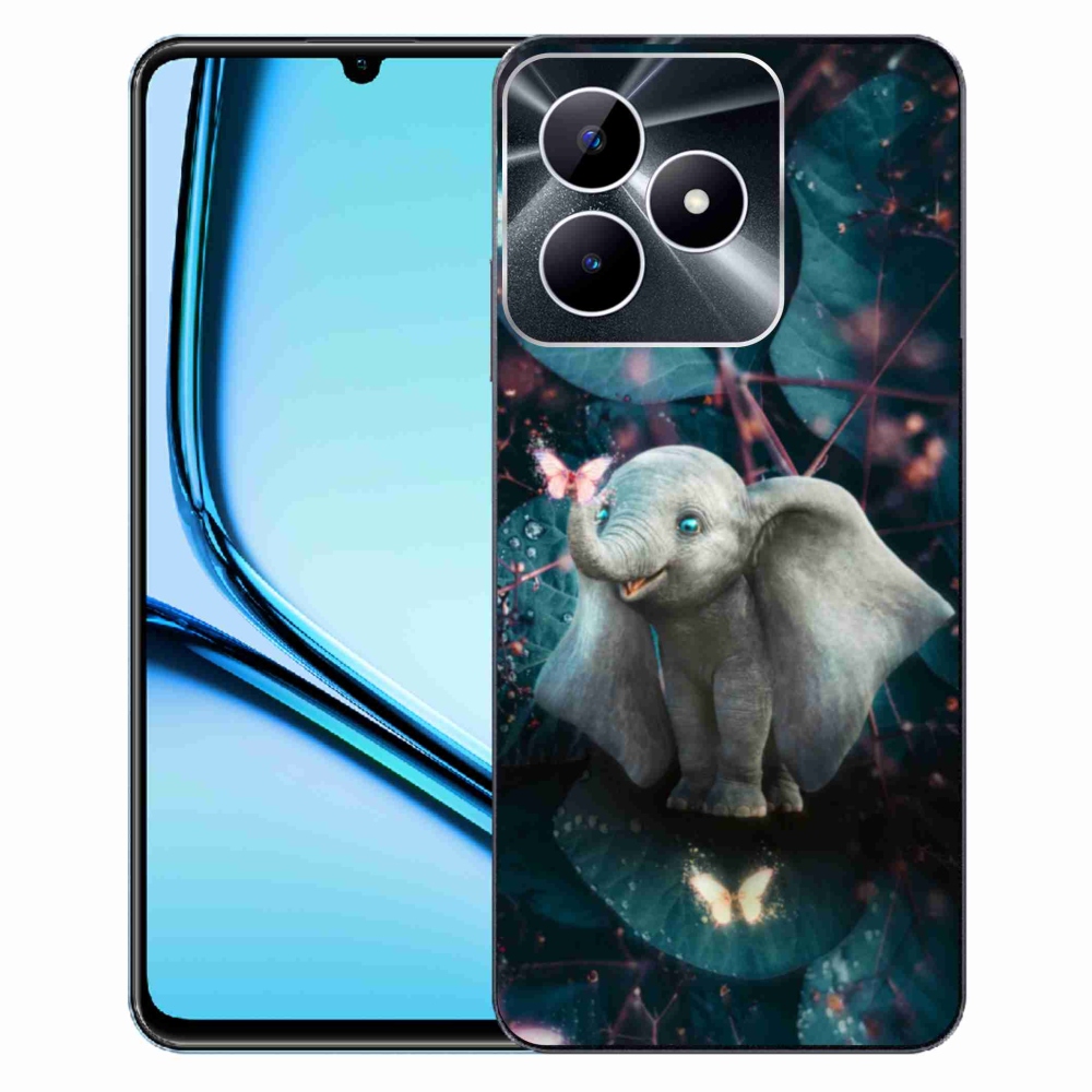 Gelový kryt mmCase na Realme Note 50 - roztomilý slon