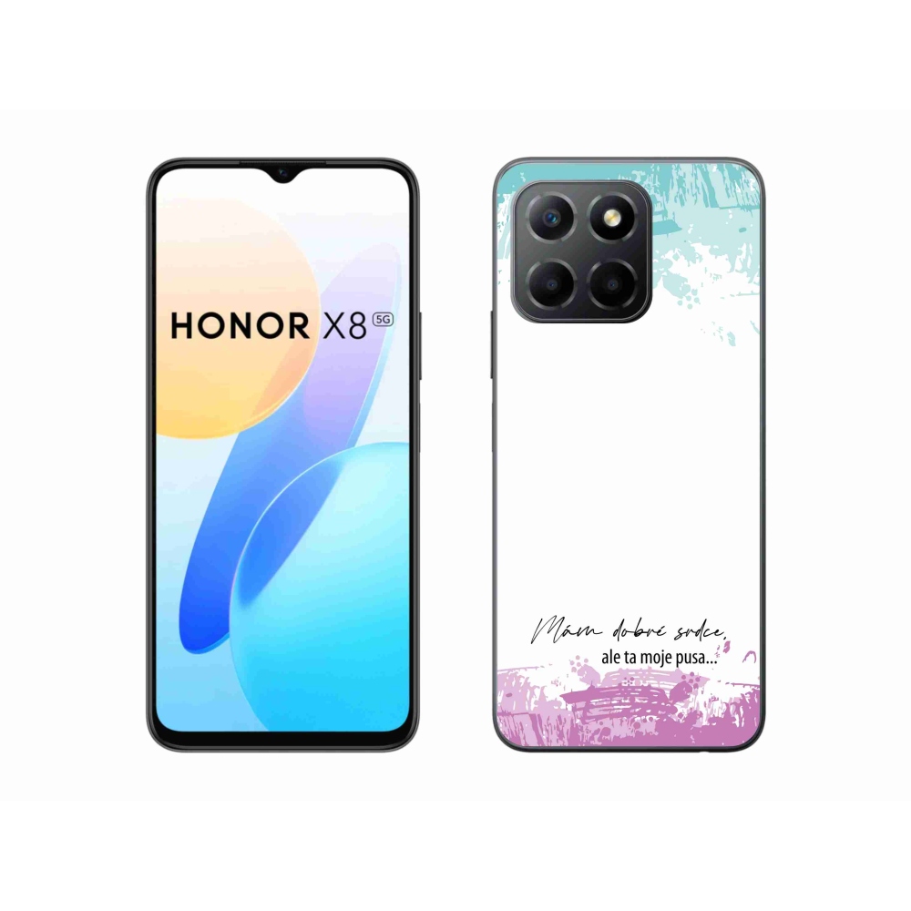 Gelový kryt mmCase na Honor X8 5G/Honor 70 Lite 5G - vtipný text 3 bílé pozadí