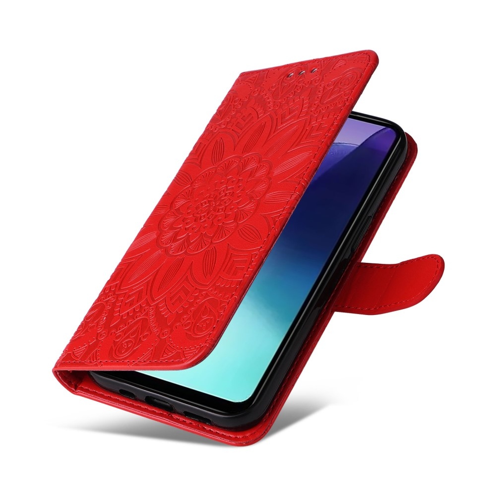 Sunflower knížkové pouzdro na Xiaomi Redmi 14C/Poco C75 - červené