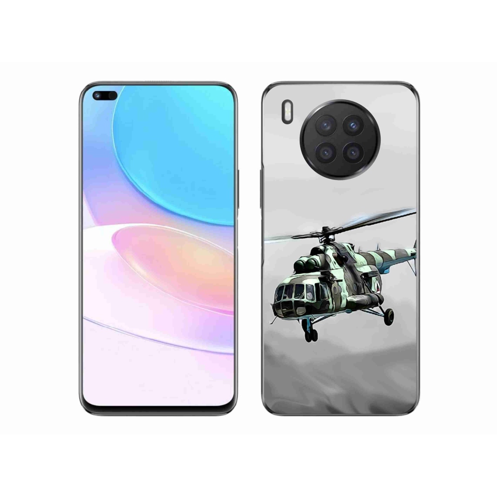 Gelový kryt mmCase na Huawei Nova 8i - vojenský vrtulník