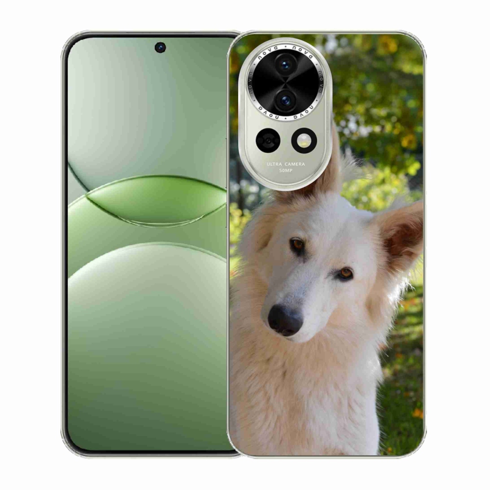Gelový kryt mmCase na Huawei Nova 13 5G - bílý švýcarský ovčák 1