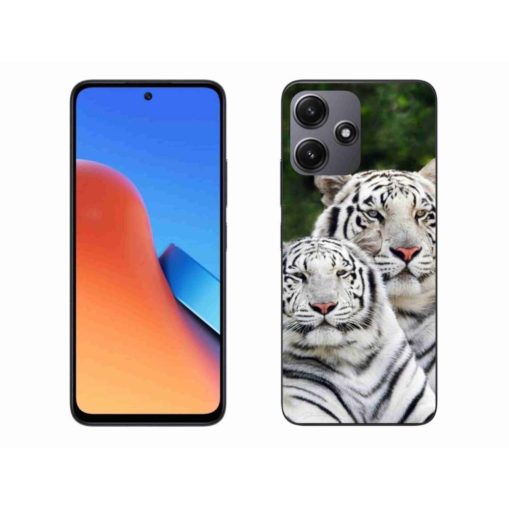 Gelový obal mmCase na Xiaomi Redmi 12 5G - bílí tygři