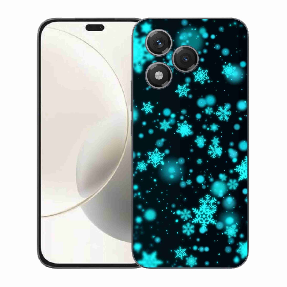 Gelový kryt mmCase na Honor 400 Lite - sněhové vločky 1