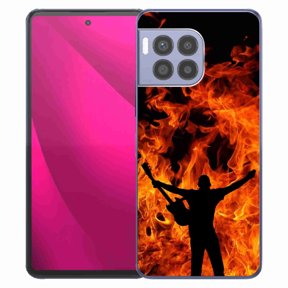 Gelový kryt mmCase na T-Mobile T Phone 2 Pro - muzikant a oheň