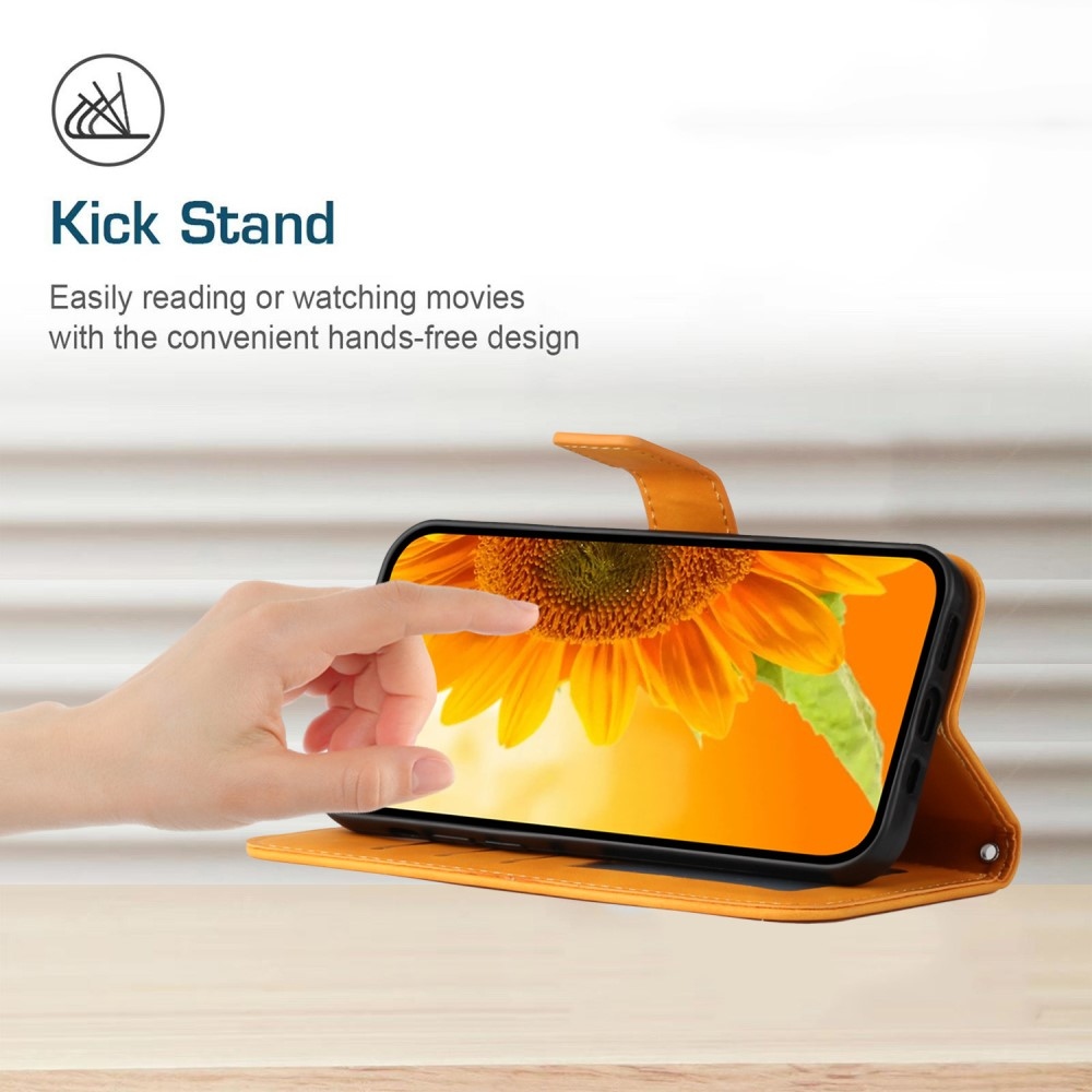 Sunflowers knížkové pouzdro na Xiaomi Redmi Note 14 Pro - žluté