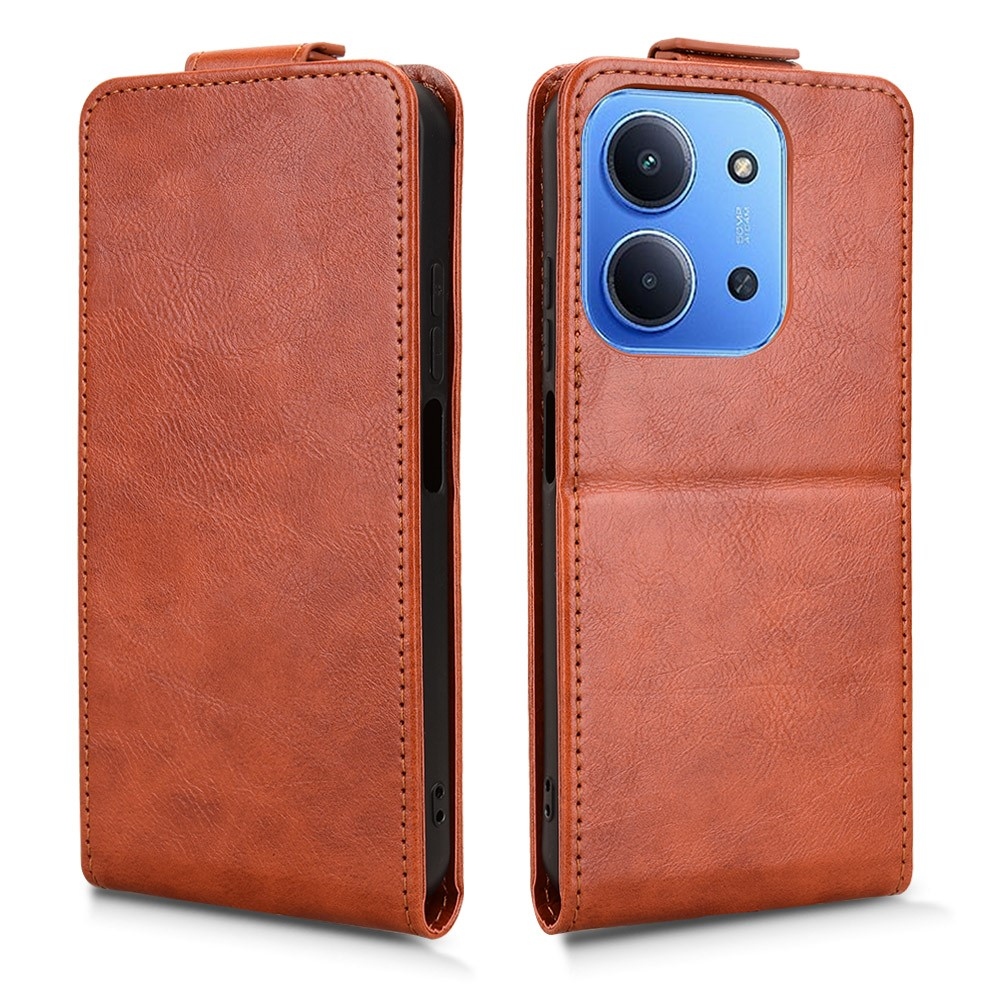 Vert flipové pouzdro na Xiaomi Redmi 15C 4G (171mm)/Poco C85 4G (171mm) - oranžové