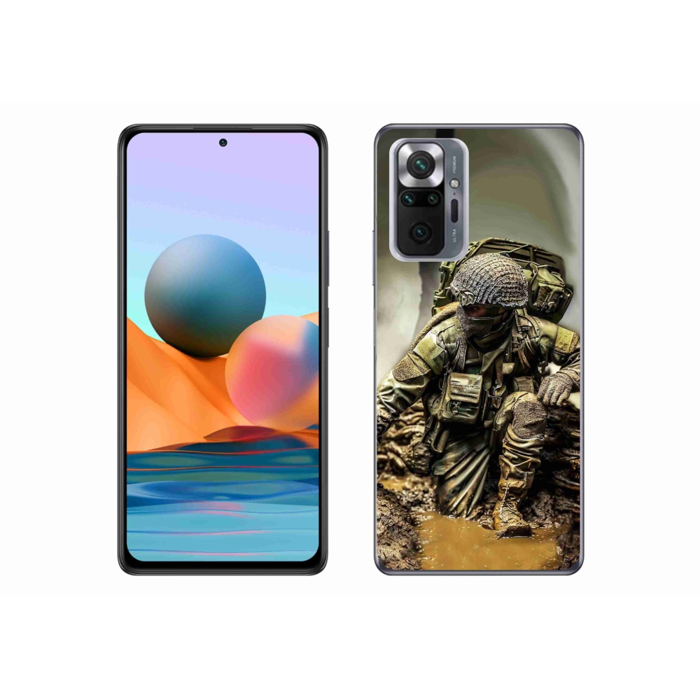 Gelový kryt mmCase na Xiaomi Redmi Note 10 Pro - voják