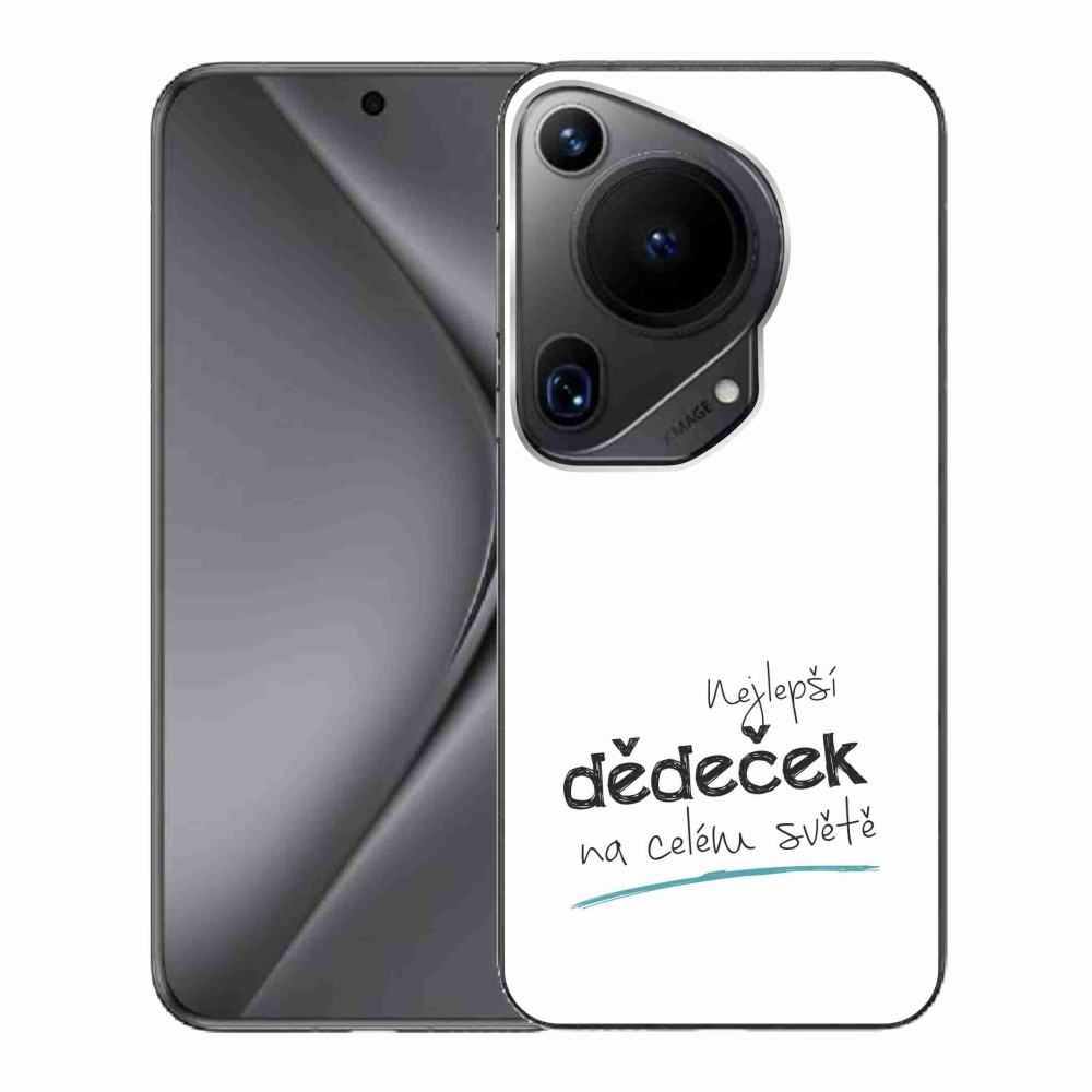 Gelový kryt mmCase na Huawei Pura 70 Ultra - nejlepší dědeček 3 bílé pozadí