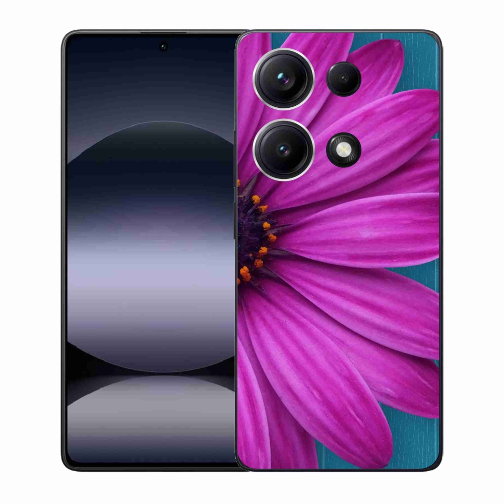 Gelový kryt mmCase na Xiaomi Redmi Note 14S - fialová kopretina
