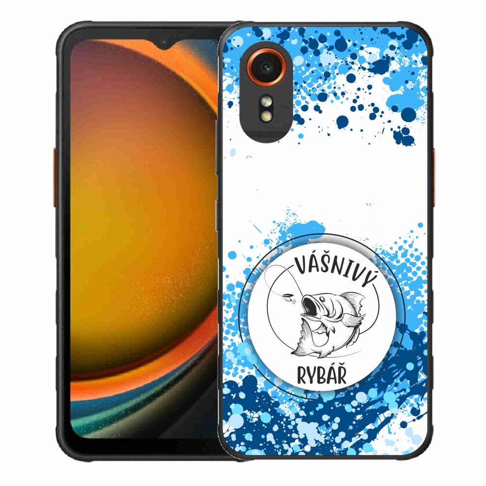 Gelový kryt mmCase na Samsung Galaxy Xcover 7 - vášnivý rybář bílé pozadí
