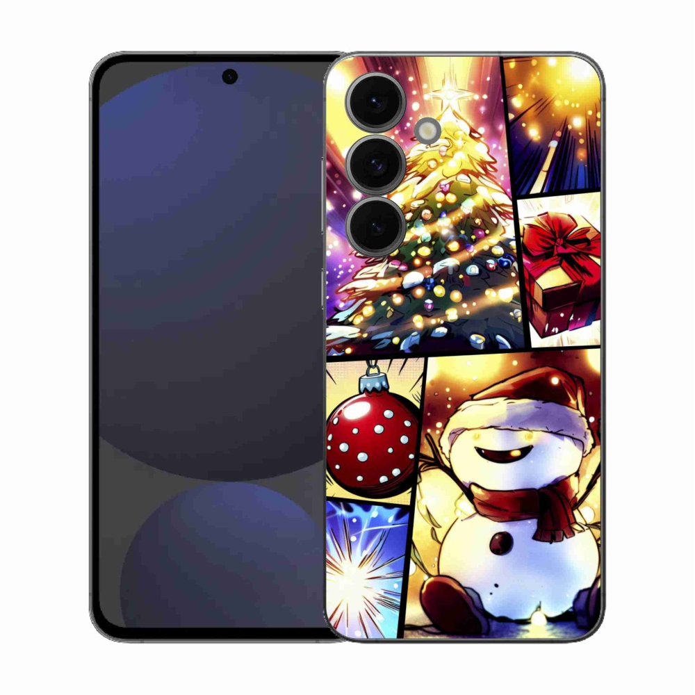 Gelový kryt mmCase na Samsung Galaxy S25 FE - vánoční motivy 1