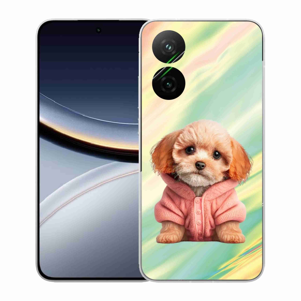 Gelový kryt mmCase na Xiaomi Poco F7 5G - štěně ve svetru
