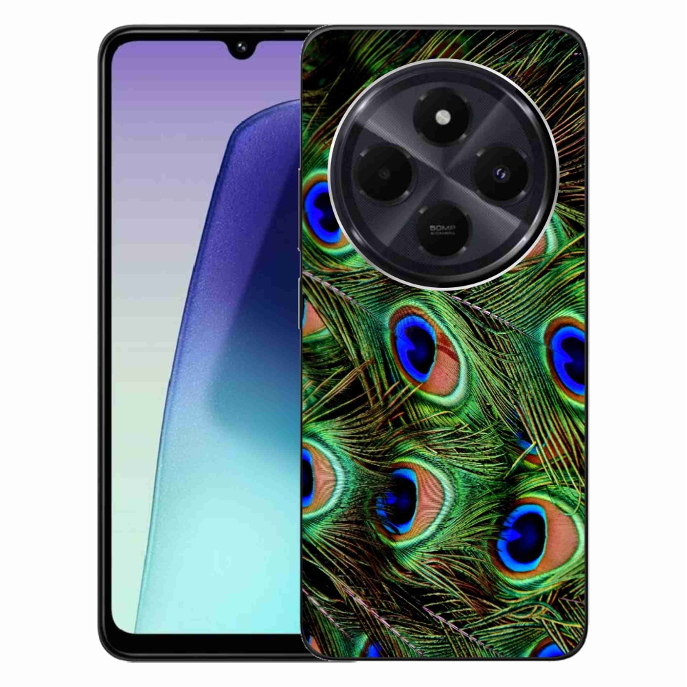 Gelový kryt mmCase na Xiaomi Redmi 14C/Poco C75 - paví peří