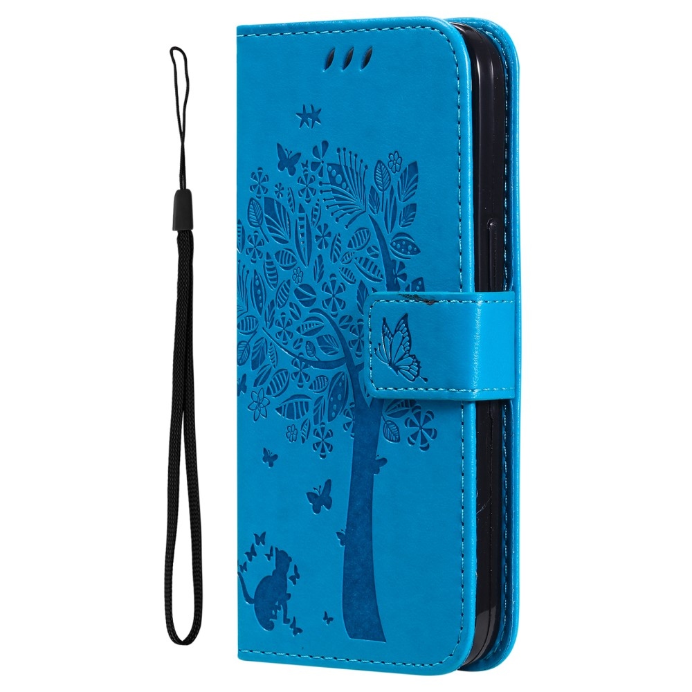 Tree knížkové pouzdro na Realme GT 6 5G/GT 6T 5G - modré