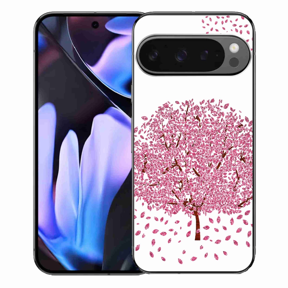 Gelový kryt mmCase na Google Pixel 9 Pro XL - kreslený strom s listy