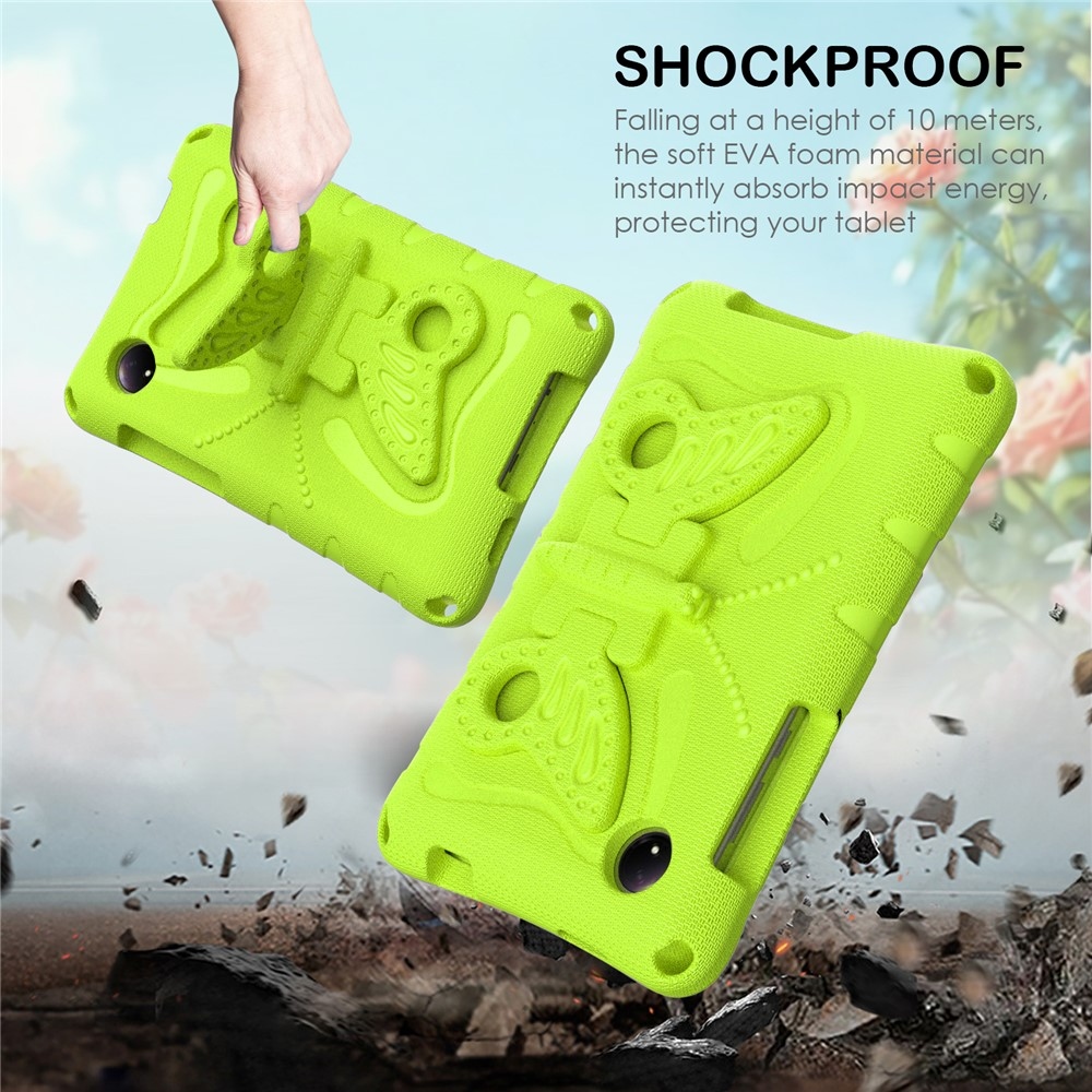 Kids Butterfly EVA odolné pouzdro s popruhem na tablet Xiaomi Redmi Pad SE 8.7 - zelené