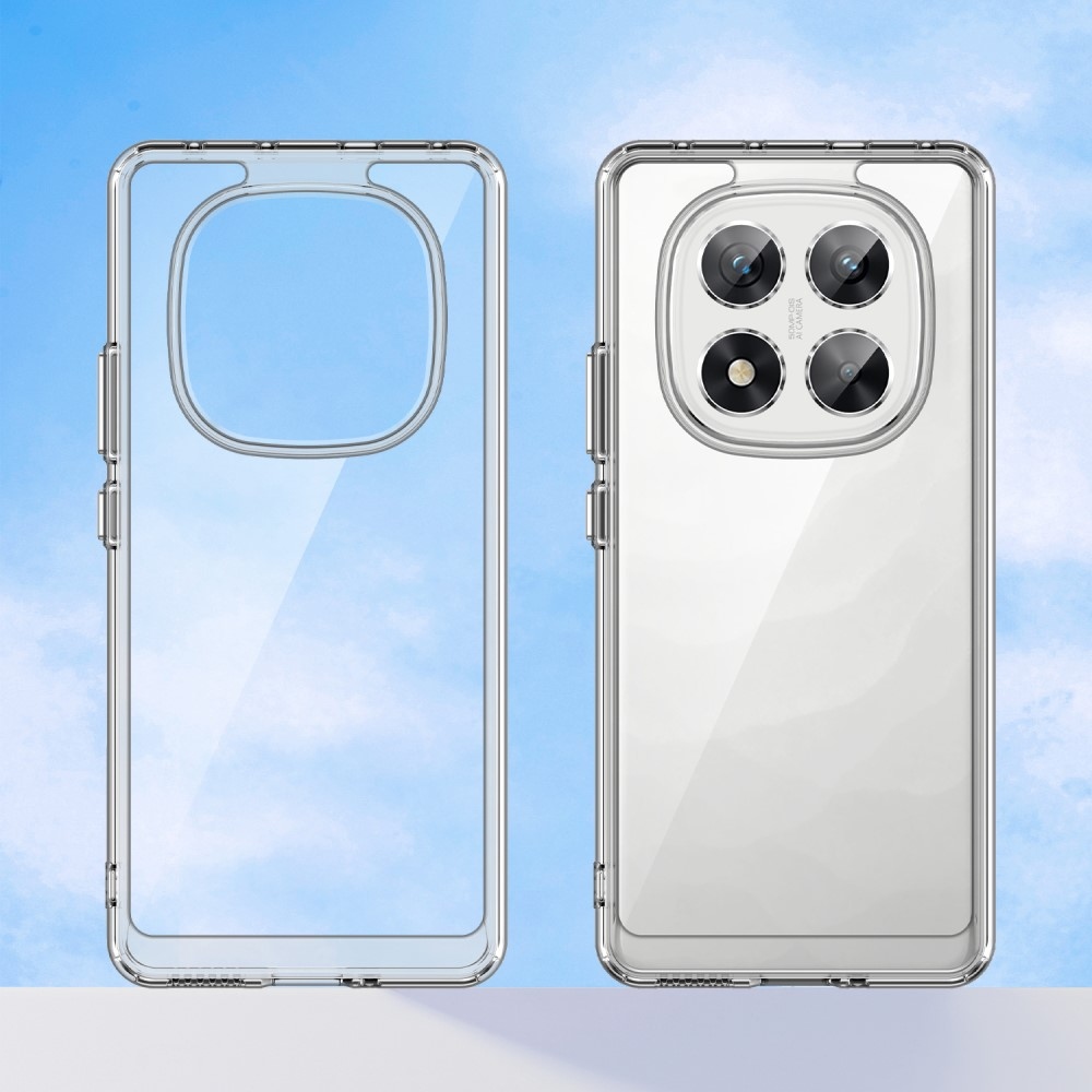 Gelový obal s pevnými zády na Xiaomi Redmi Note 14 Pro 5G/Poco X7 5G - průhledný