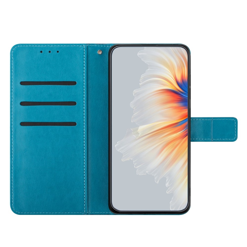 Mandala knížkové pouzdro na Xiaomi Redmi 13C 5G - modré