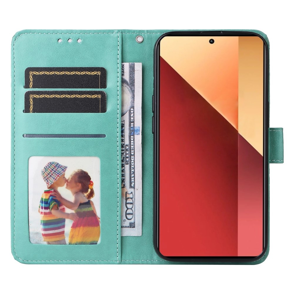 Sunflower knížkové pouzdro na Xiaomi Redmi Note 14S/Note 13 Pro 4G/Poco M6 Pro - modrozelené