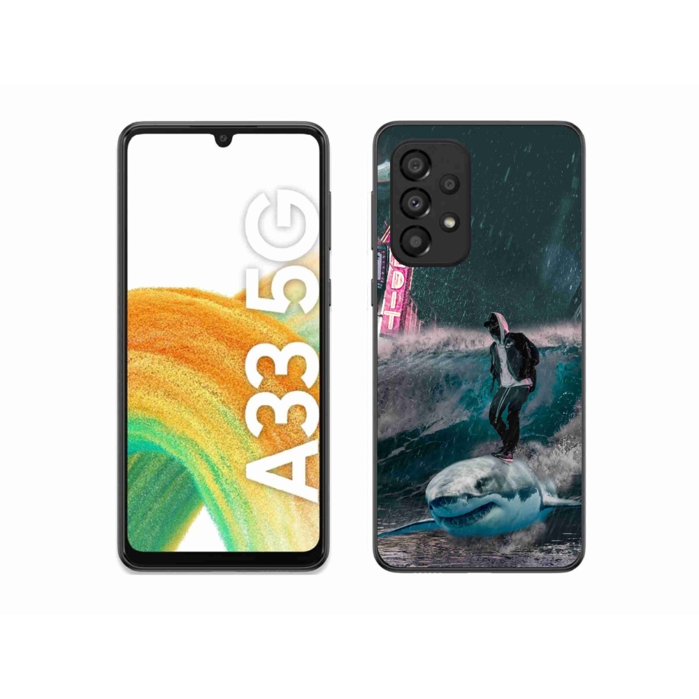 Gelový kryt mmCase na Samsung Galaxy A33 5G - žralok