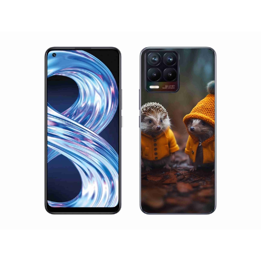 Gelový kryt mmCase na Realme 8 4G - ježci
