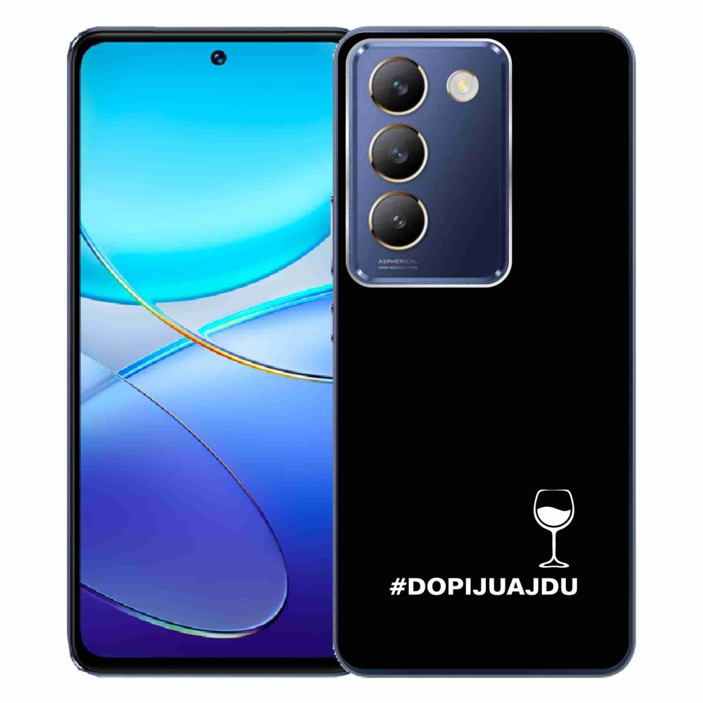 Gelový kryt mmCase na Vivo V40 SE 4G/5G - vinný motiv černé pozadí