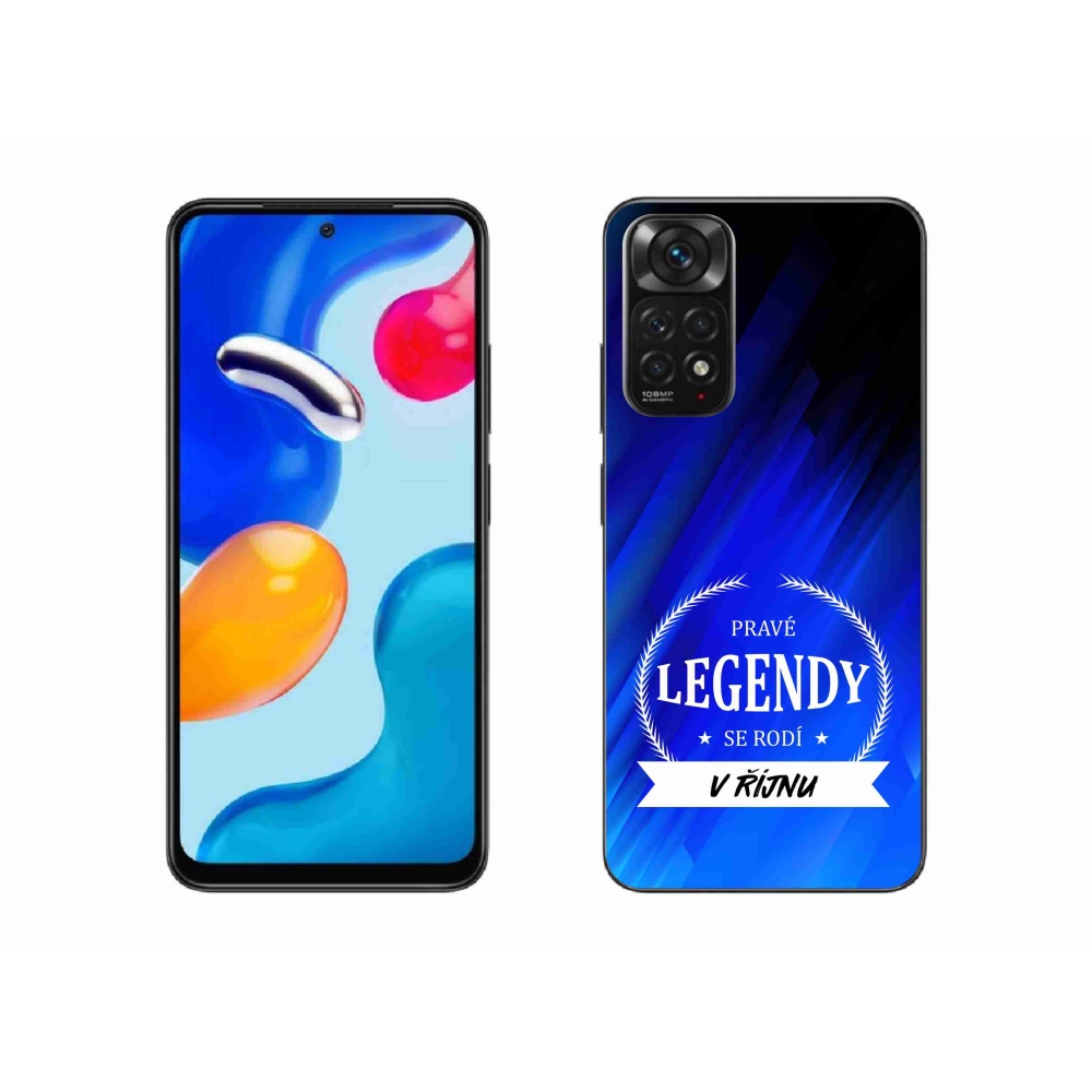 Gelový kryt mmCase na Xiaomi Redmi Note 11S 4G - legendy v říjnu modré pozadí