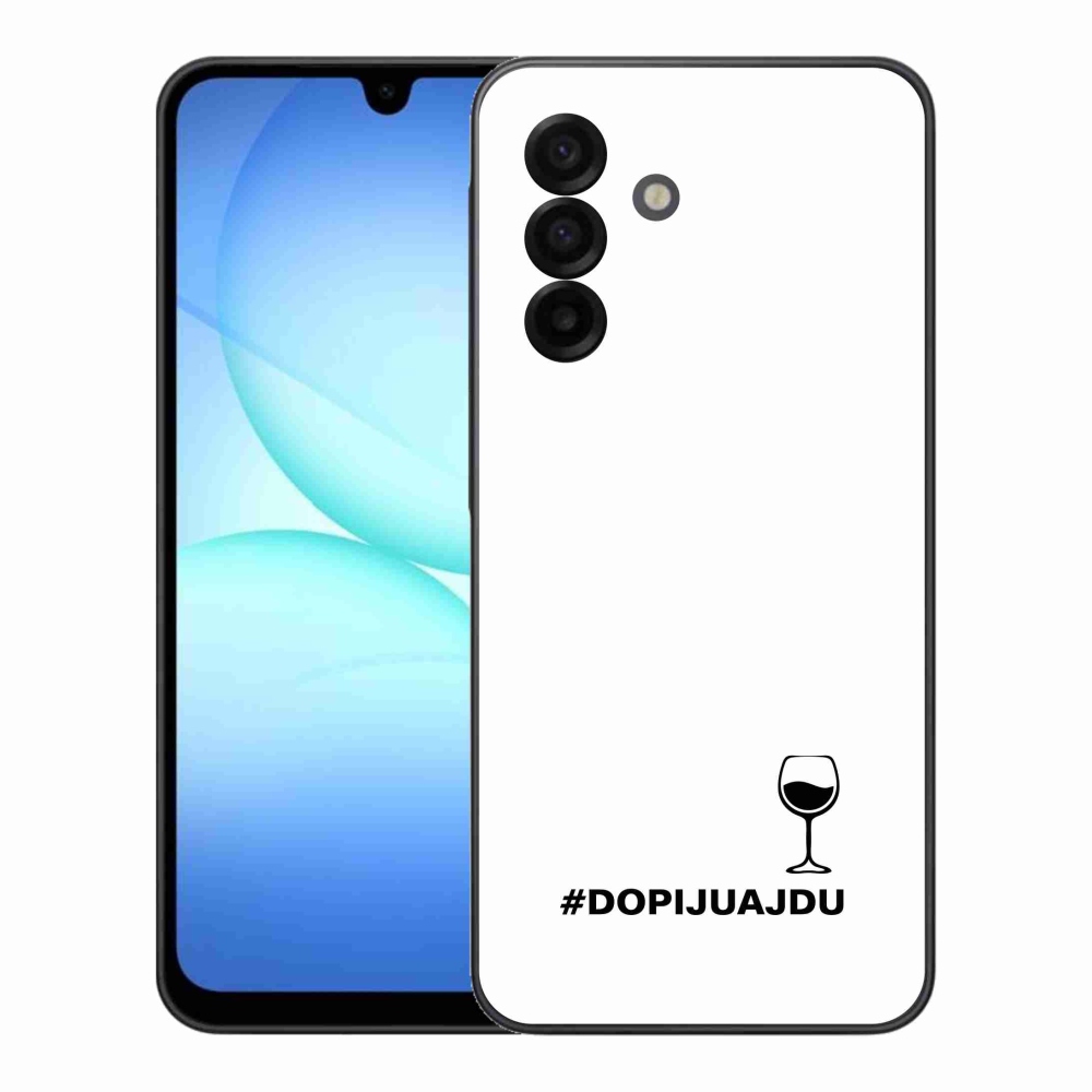 Gelový kryt mmCase na Samsung Galaxy A17 4G/5G - vinný motiv bílé pozadí