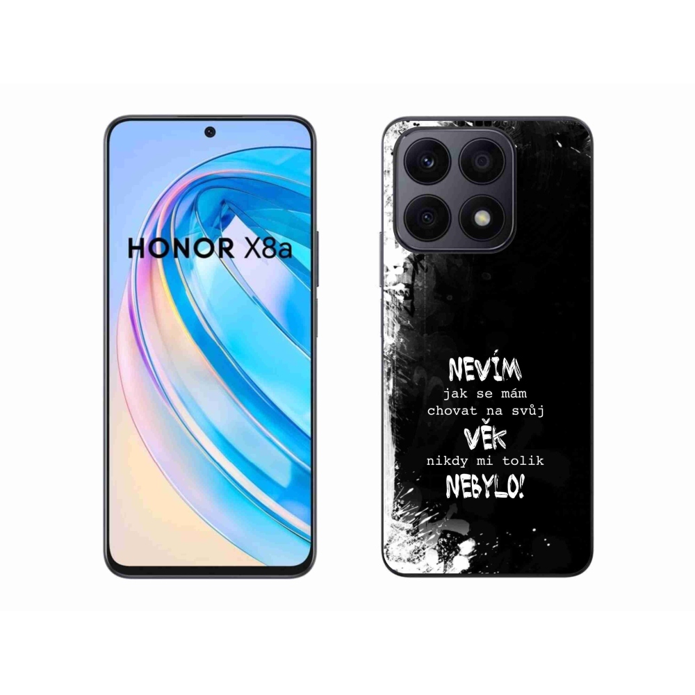 Gelový kryt mmCase na Honor X8a - vtipný text 14 černé pozadí