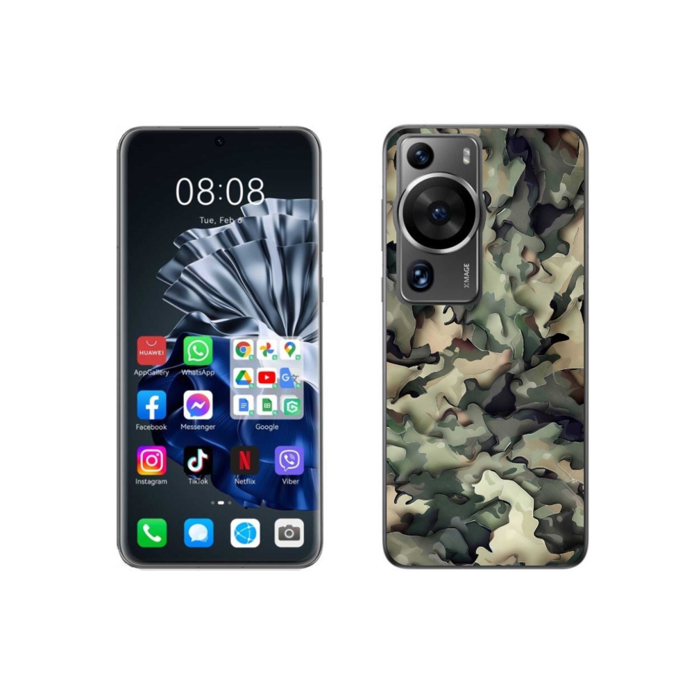Gelový kryt mmCase na Huawei P60 Pro - maskáčový vzor 9