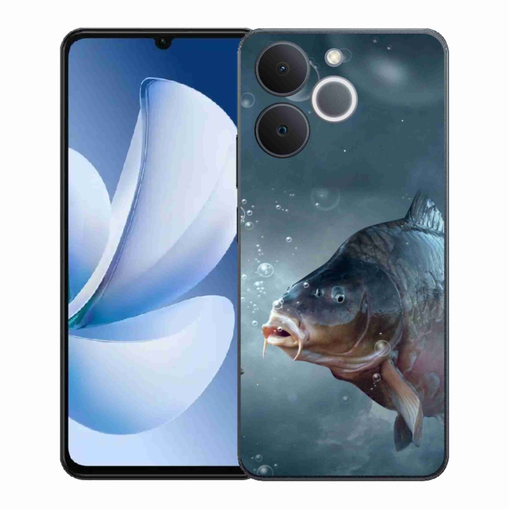 Gelový kryt mmCase na Realme Note 70T - kapr a bublinky