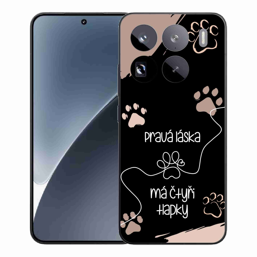 Gelový kryt mmCase na Xiaomi 15 Pro - psí motiv 1 černé pozadí