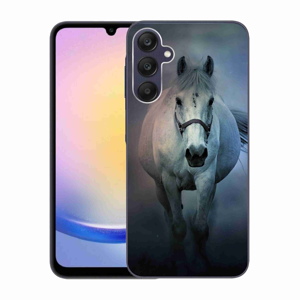 Gelový obal mmCase na Samsung Galaxy A25 5G - běžící bílý kůň