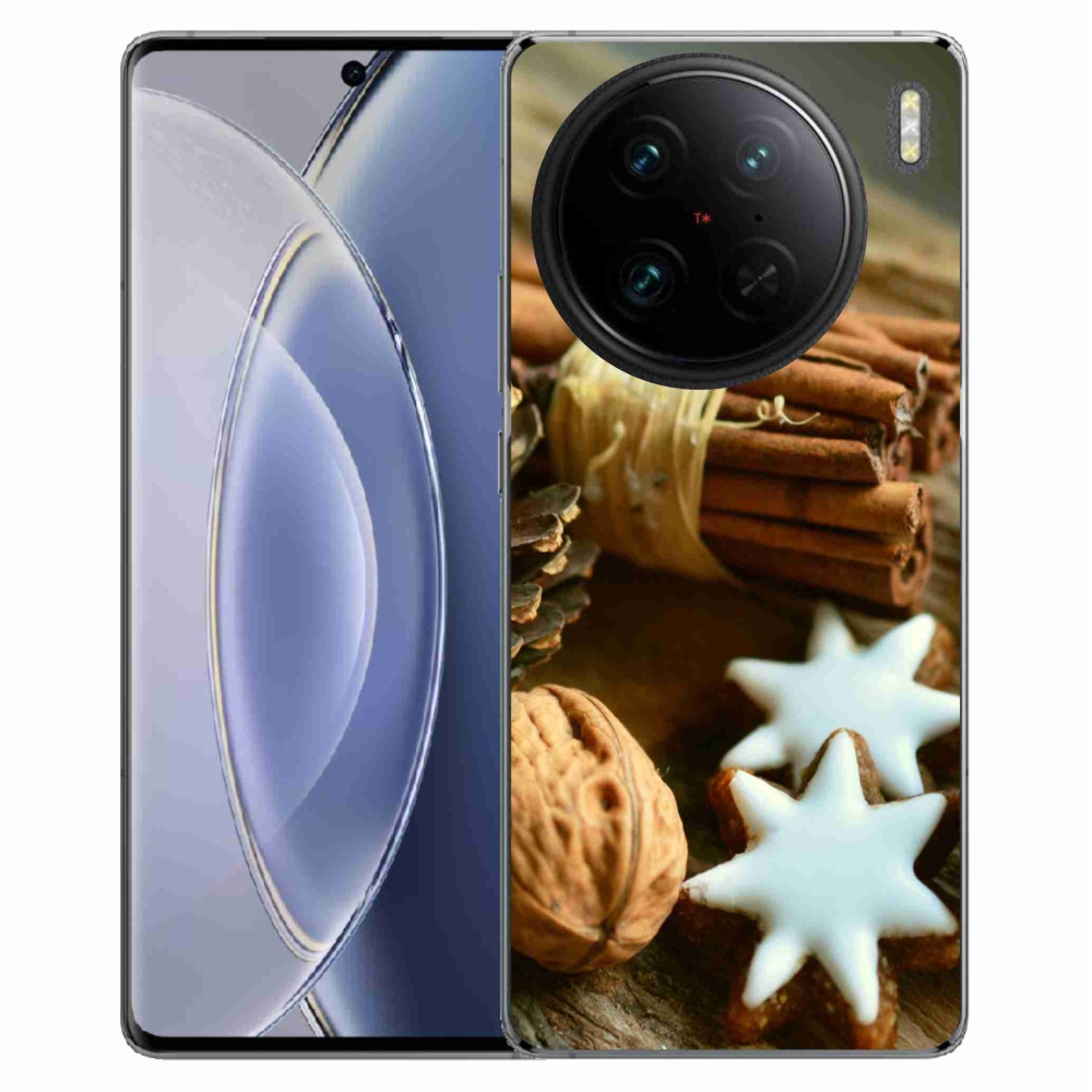 Gelový kryt mmCase na Vivo X90 Pro - skořice a perníčky