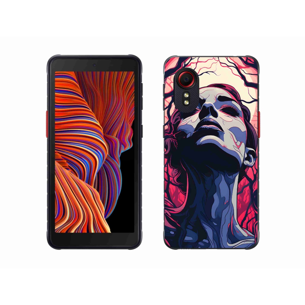Gelový kryt mmCase na Samsung Galaxy Xcover 5 - abstraktní obličej