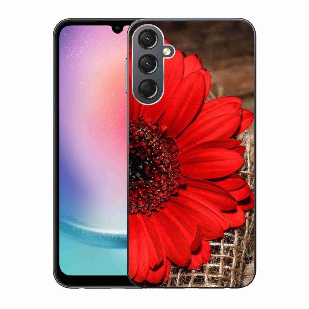 Gelový kryt mmCase na Samsung Galaxy A24 - gerbera