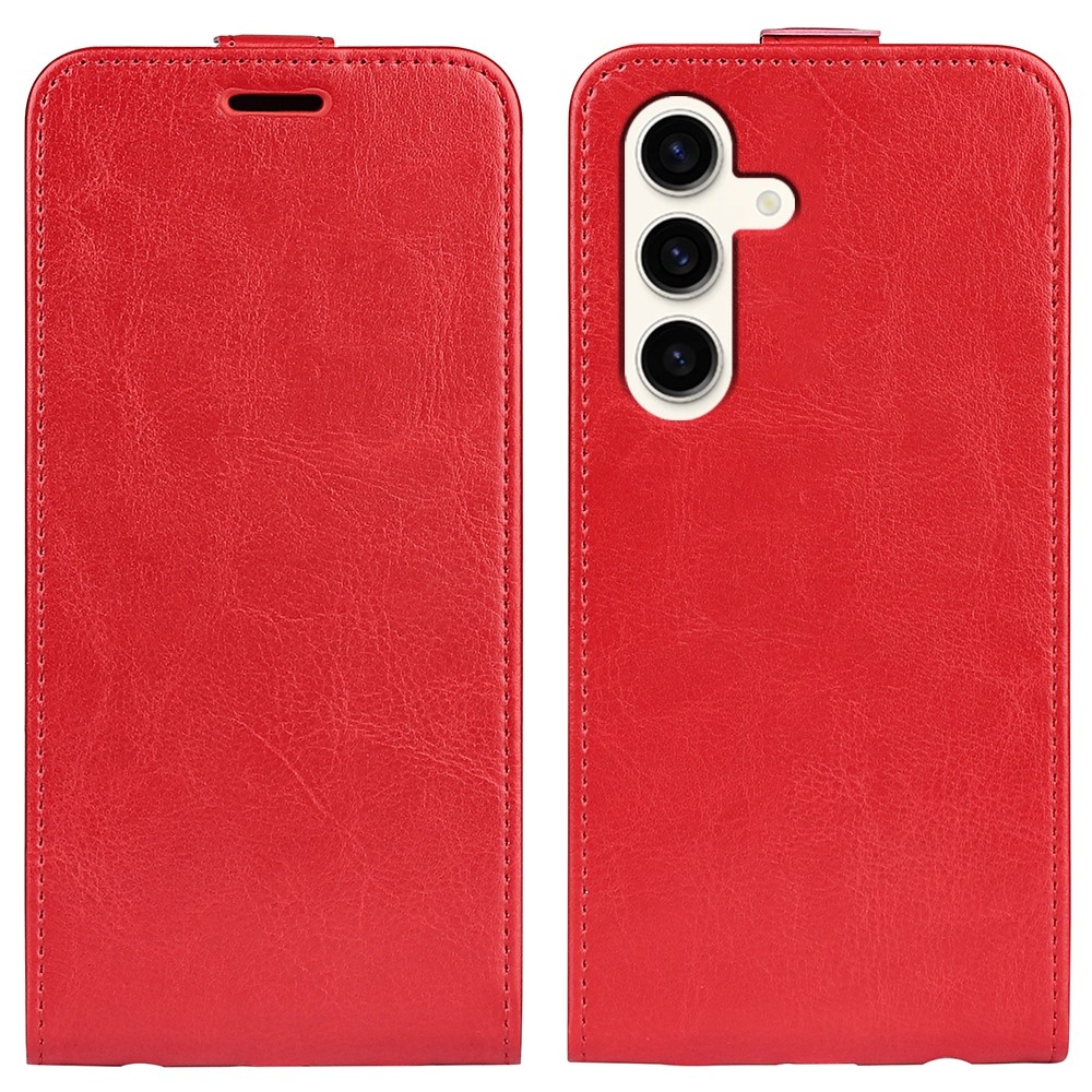 Vertical flipové pouzdro na Samsung Galaxy S24+ - červené
