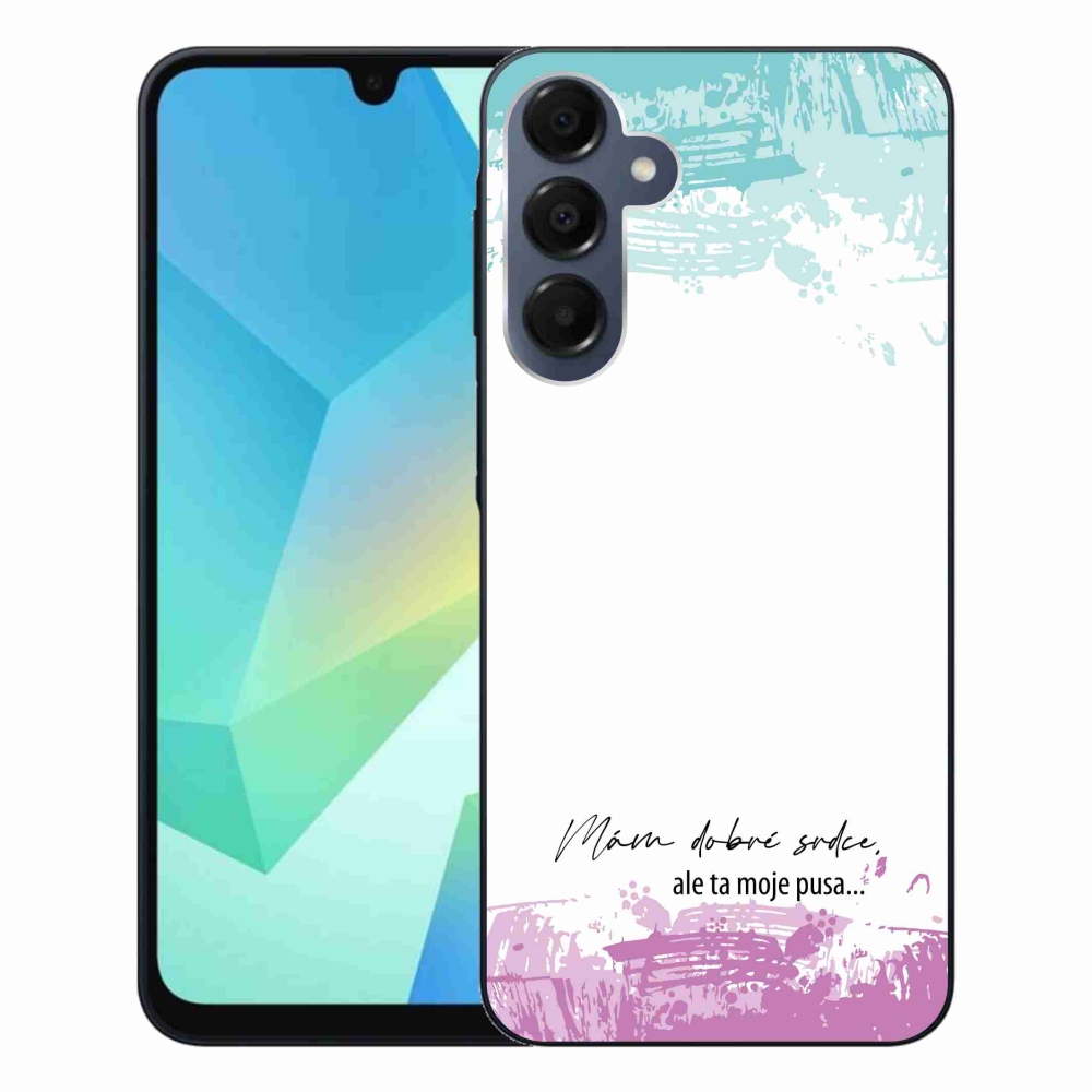Gelový kryt mmCase na Samsung Galaxy A16 4G/5G - vtipný text 3 bílé pozadí