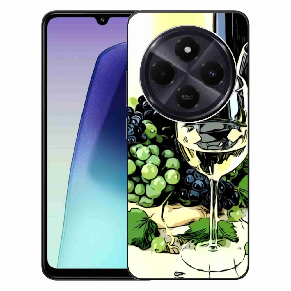 Gelový kryt mmCase na Xiaomi Redmi 14C/Poco C75 - sklenka vína
