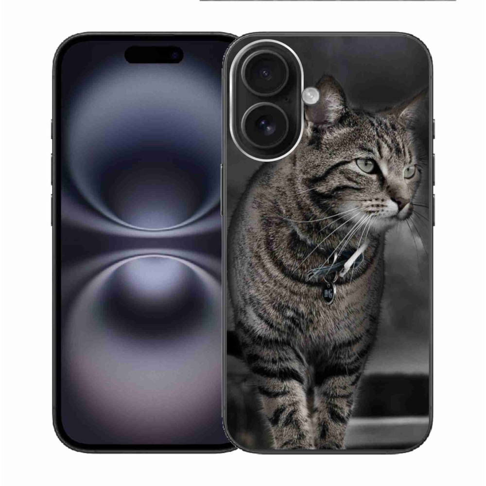 Gelový kryt mmCase na iPhone 16 - kočka