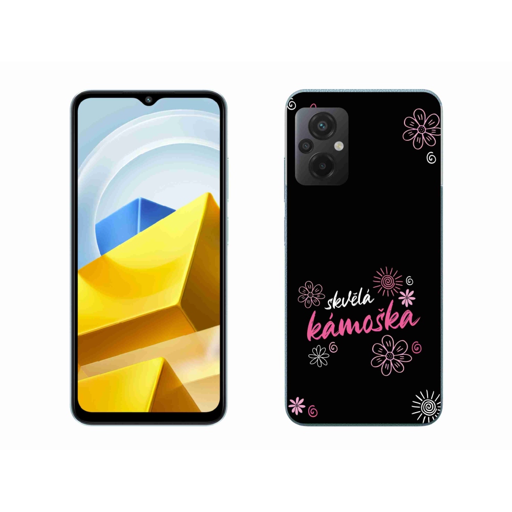 Gelový kryt mmCase na Xiaomi Poco M5 4G - skvělá kámoška černé pozadí