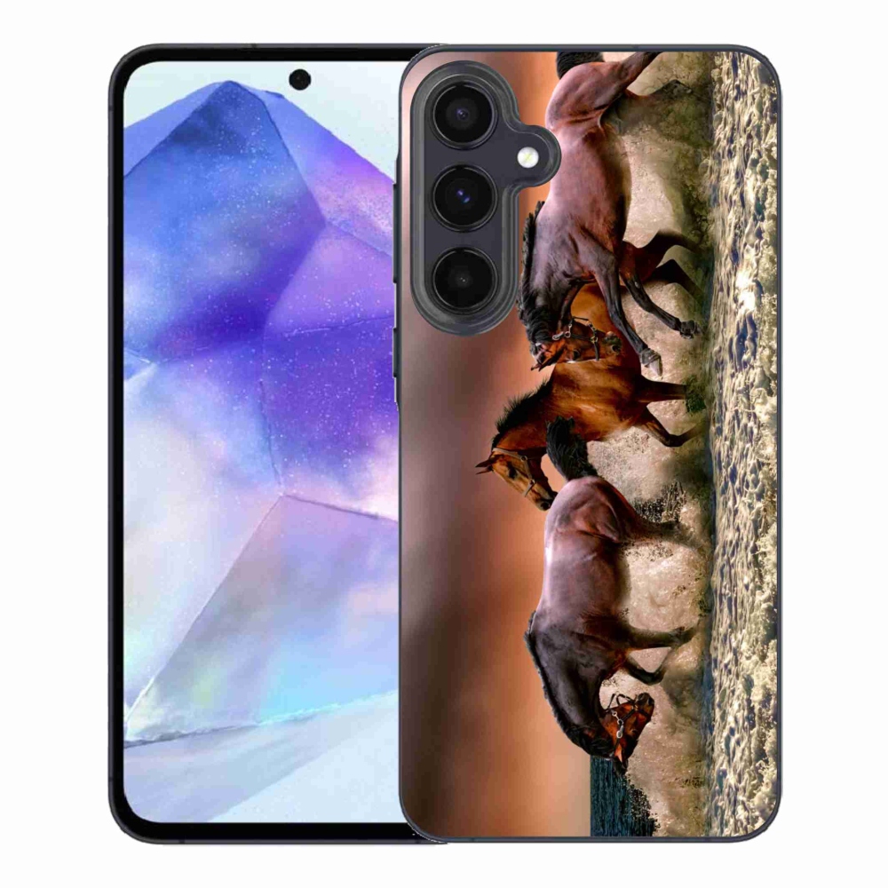 Gelový obal mmCase na Samsung Galaxy A55 5G - koně 1