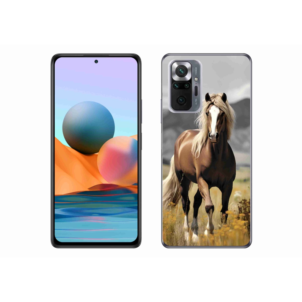Gelový kryt mmCase na Xiaomi Redmi Note 10 Pro - hnědý kůň 1