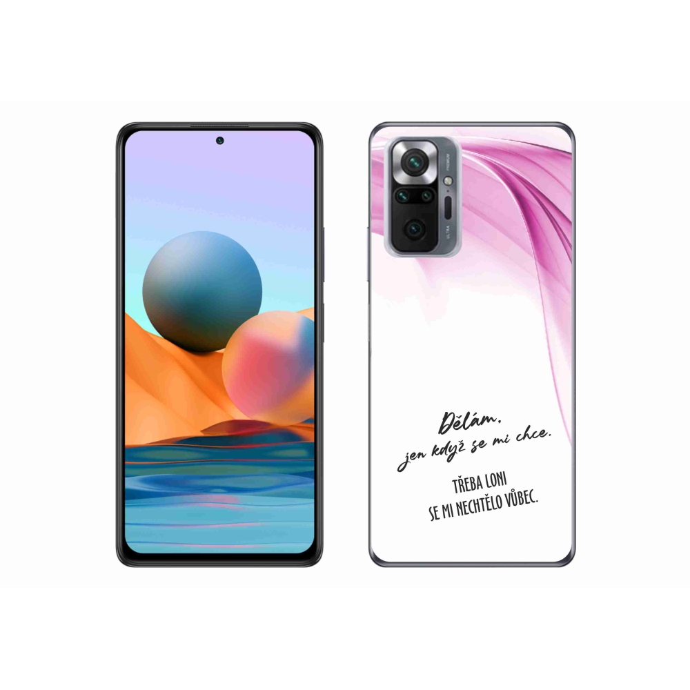 Gelový kryt mmCase na Xiaomi Redmi Note 10 Pro - vtipný text 12 bílé pozadí