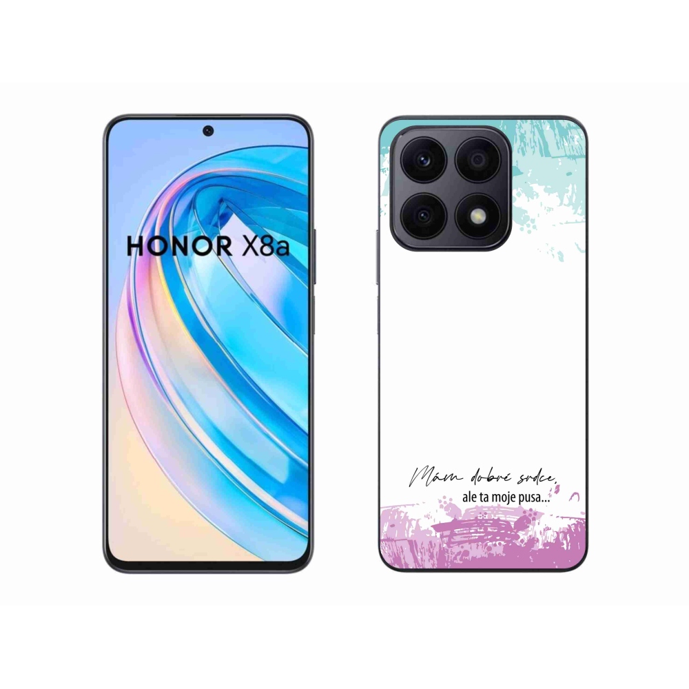 Gelový kryt mmCase na Honor X8a - vtipný text 3 bílé pozadí
