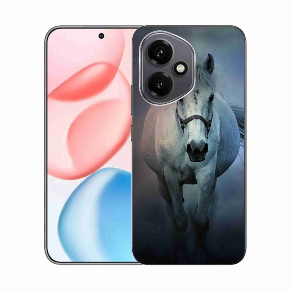 Gelový kryt mmCase na Honor 400 - běžící bílý kůň