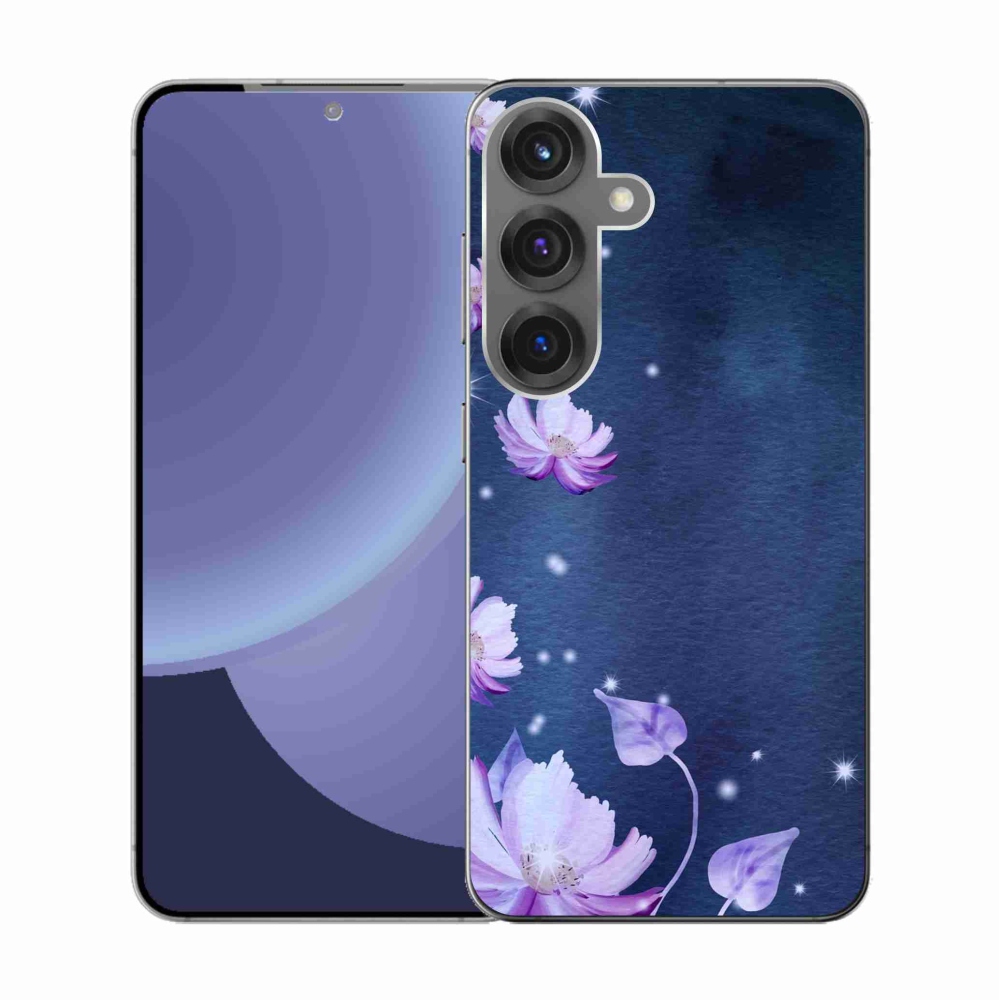 Gelový kryt mmCase na Samsung Galaxy S25 - padající květy